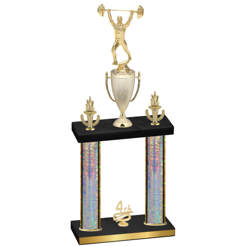 Double Silver Glacier Fourth Place Weights Trophy