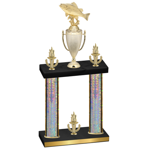 Double Silver Glacier Victory Fishing Trophy