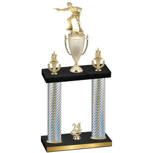 Double Silver Carbon Fiber Year Shooter Trophy