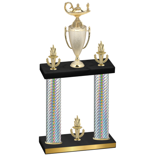 Double Silver Carbon Fiber Victory Academics Trophy