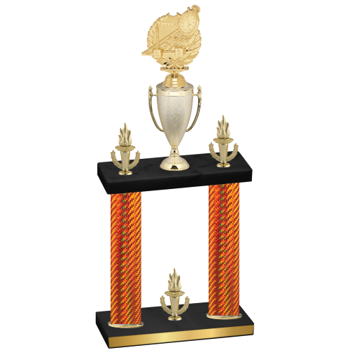 Double Orange Carbon Fiber Victory Swimming Trophy