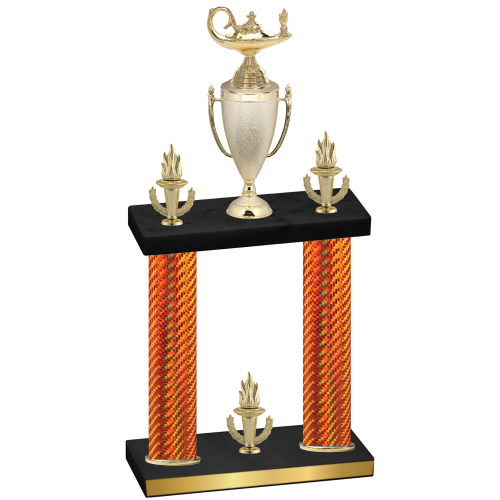 Double Orange Carbon Fiber Victory Academics Trophy