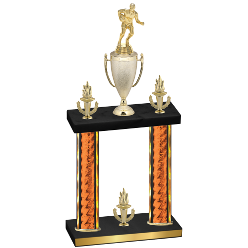 Double Orange Glacier Victory Rugby Trophy