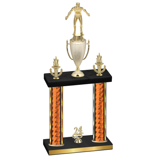 Double Orange Glacier Year Wrestling Trophy