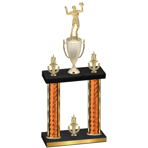 Double Orange Glacier Victory Volleyball Trophy