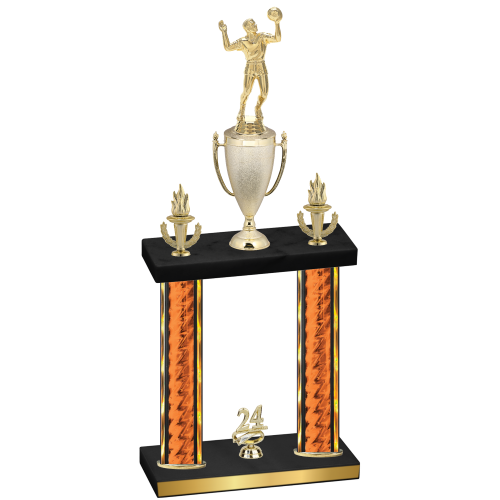 Double Orange Glacier Year Volleyball Trophy