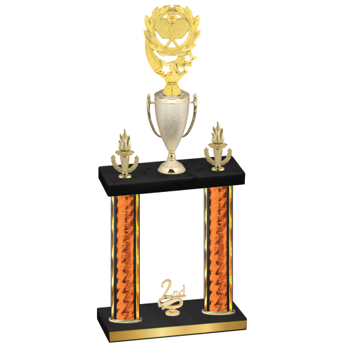 Double Orange Glacier Second Place Pickleball Trophy