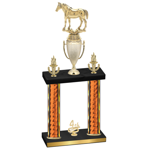 Double Orange Glacier Fourth Place Horses Trophy