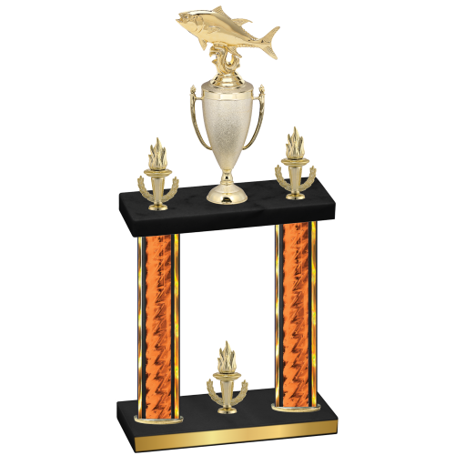 Double Orange Glacier Victory Fishing Trophy
