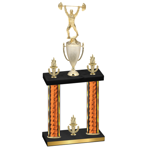 Double Orange Glacier Victory Weights Trophy
