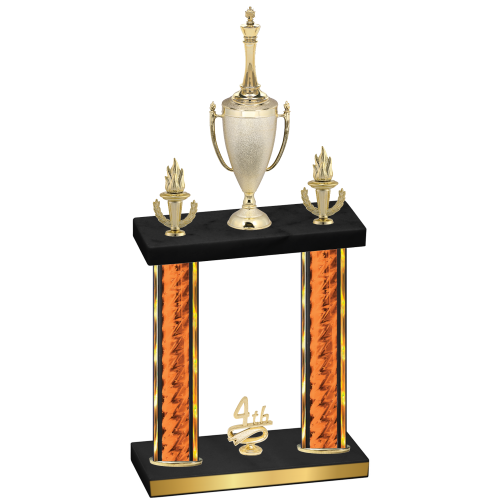 Double Orange Glacier Fourth Place Chess Trophy