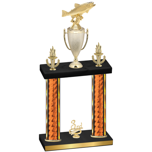 Double Orange Glacier Third Place Fishing Trophy
