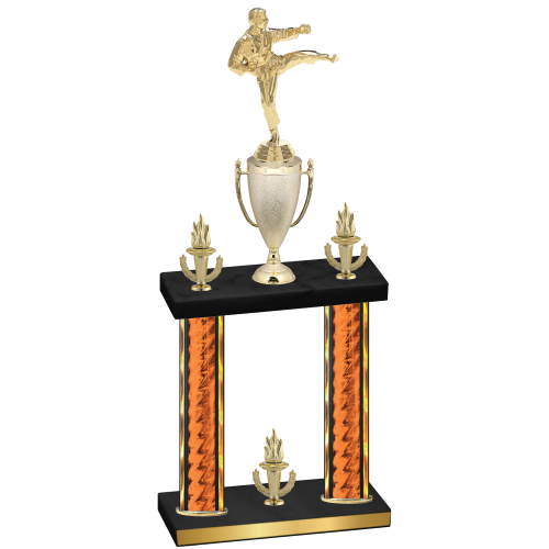 Double Orange Glacier Victory Karate Trophy