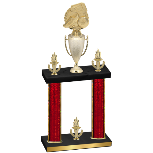 Double Red Glacier Victory Soccer Trophy