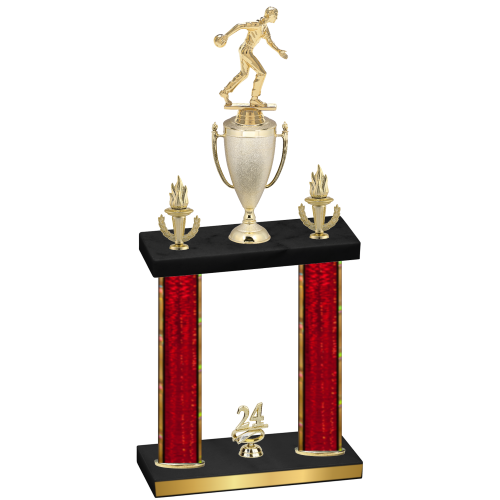 Double Red Glacier Year Bowling Trophy