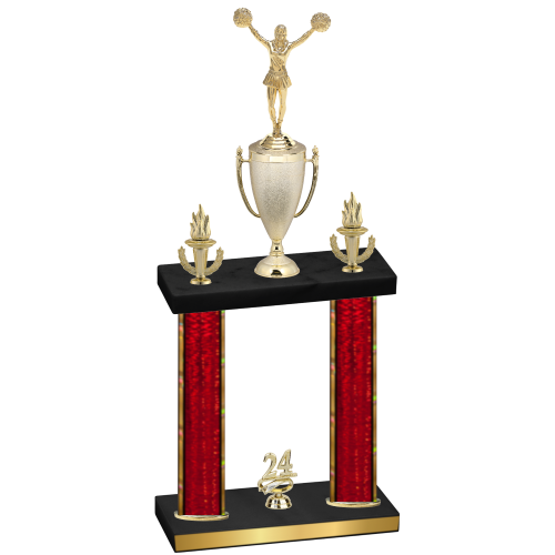 Double Red Glacier Year Cheerleading Trophy