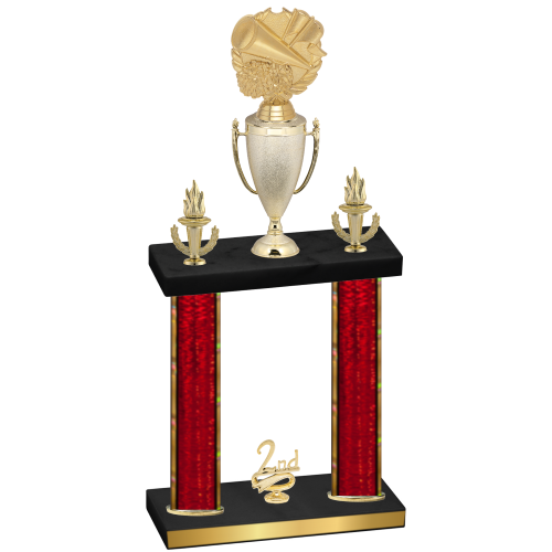 Double Red Glacier Second Place Cheerleading Trophy