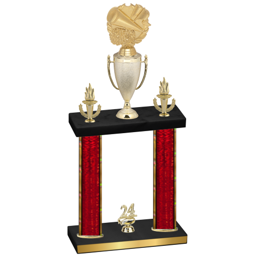 Double Red Glacier Year Cheerleading Trophy