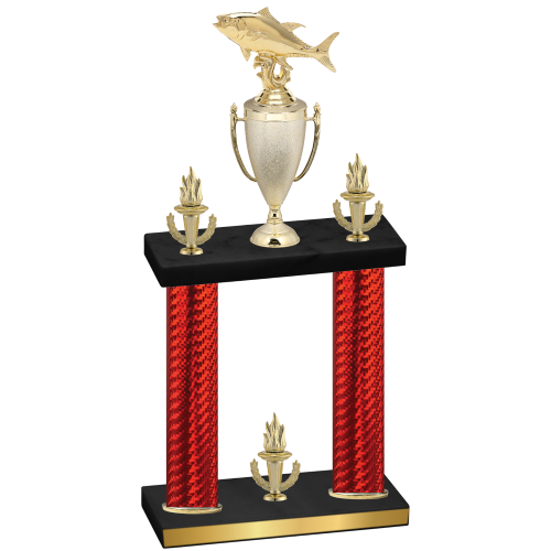 Double Red Carbon Fiber Victory Fishing Trophy