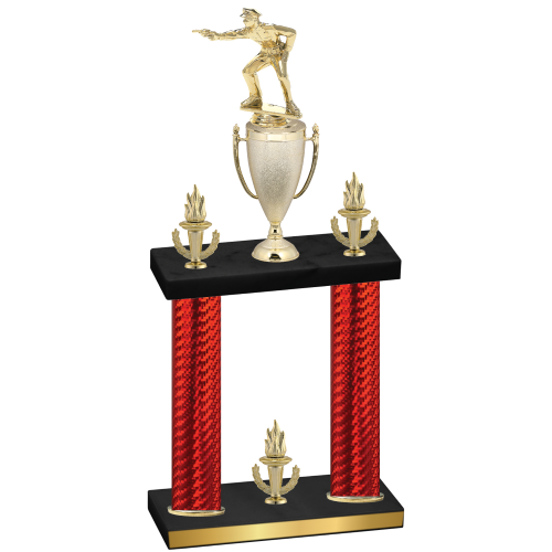 Double Red Carbon Fiber Victory Shooter Trophy