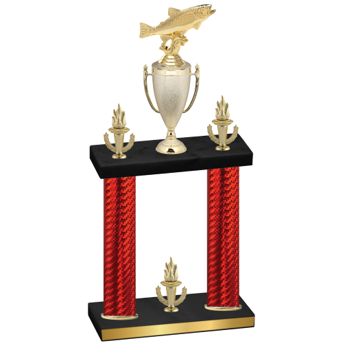 Double Red Carbon Fiber Victory Fishing Trophy
