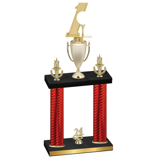 Double Red Carbon Fiber Year Golf Trophy