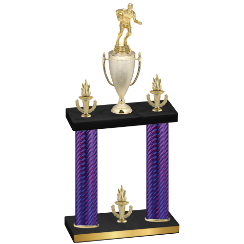 Double Purple Carbon Fiber Victory Rugby Trophy