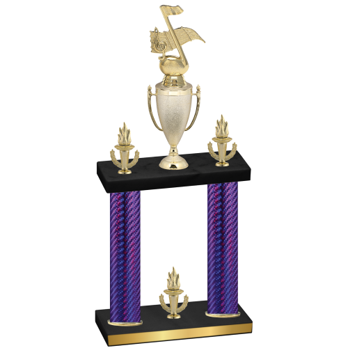 Double Purple Carbon Fiber Victory Music Trophy