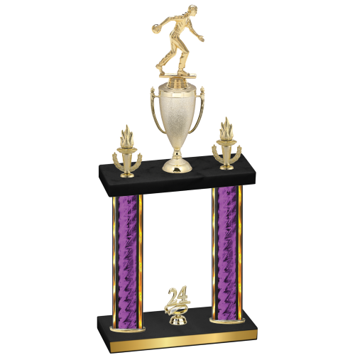Double Purple Glacier Year Bowling Trophy