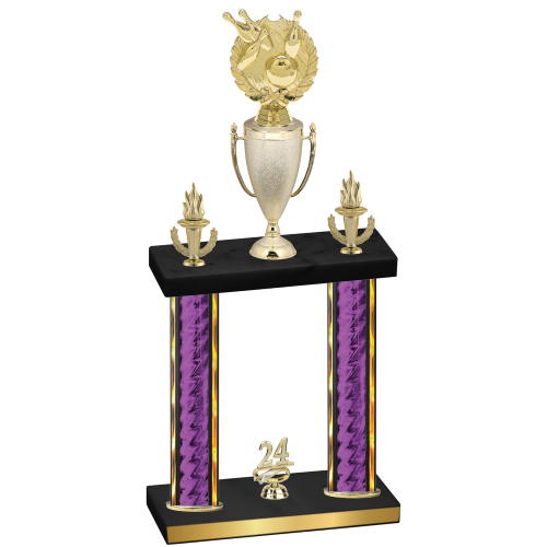 Double Purple Glacier Year Bowling Trophy