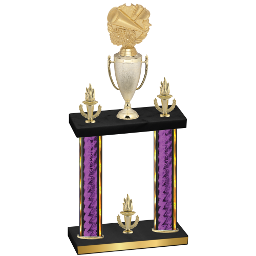 Double Purple Glacier Victory Cheerleading Trophy