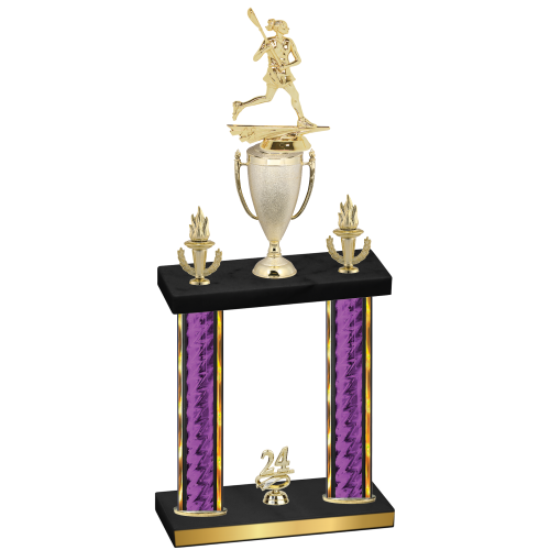 Double Purple Glacier Year Lacrosse Trophy