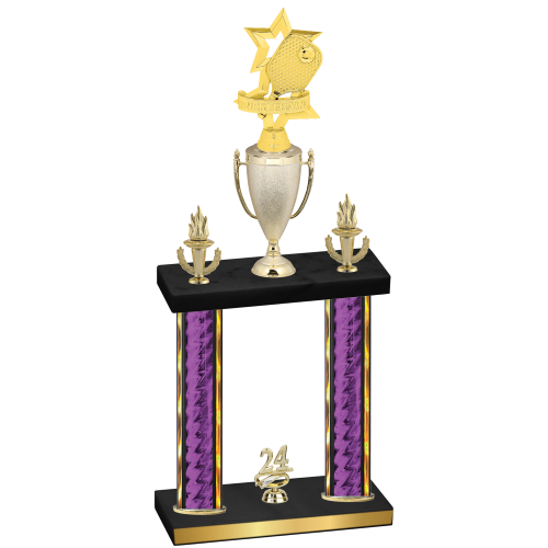 Double Purple Glacier Year Pickleball Trophy
