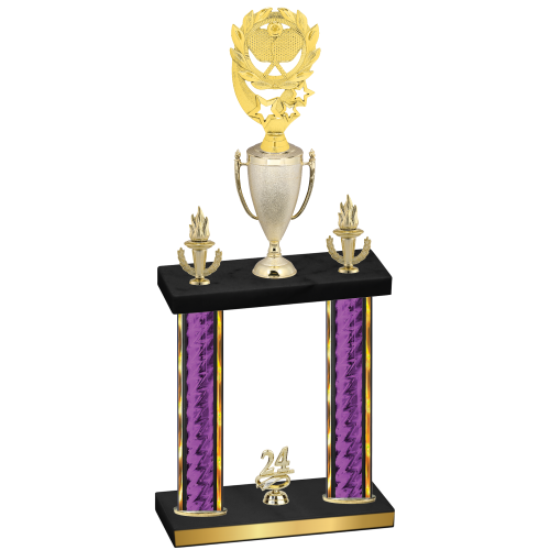 Double Purple Glacier Year Pickleball Trophy