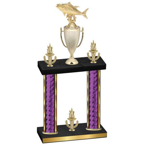 Double Purple Glacier Victory Fishing Trophy