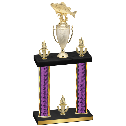 Double Purple Glacier Victory Fishing Trophy