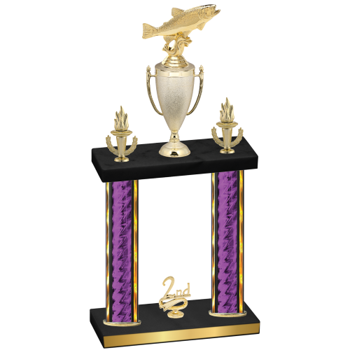 Double Purple Glacier Second Place Fishing Trophy
