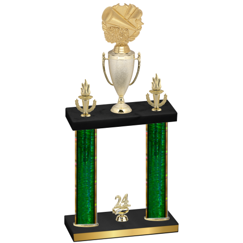Double Green Glacier Year Cheerleading Trophy