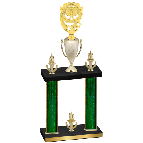 Double Green Glacier Victory Pickleball Trophy