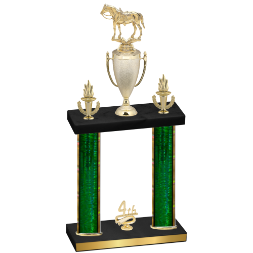 Double Green Glacier Fourth Place Horses Trophy