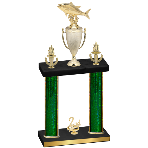 Double Green Glacier Second Place Fishing Trophy