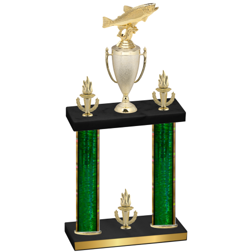 Double Green Glacier Victory Fishing Trophy