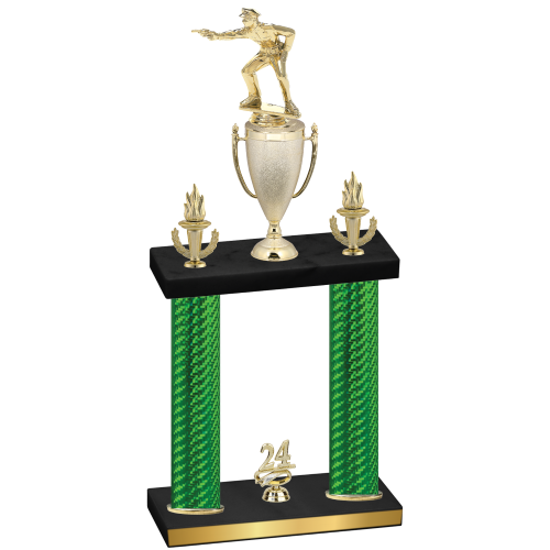 Double Green Carbon Fiber Year Shooter Trophy