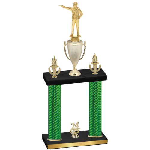 Double Green Carbon Fiber Year Shooter Trophy