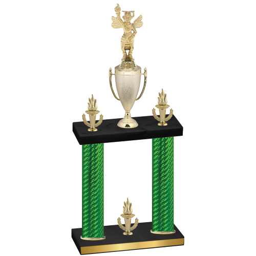 Double Green Carbon Fiber Victory Academics Trophy