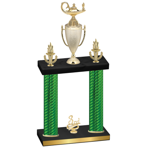 Double Green Carbon Fiber Third Place Academics Trophy