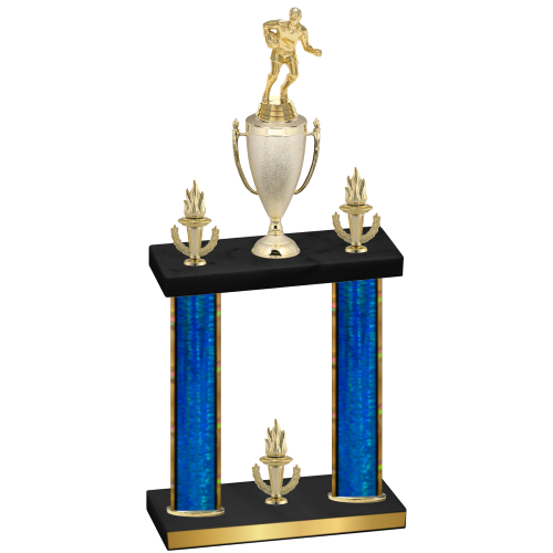 Double Blue Glacier Victory Rugby Trophy