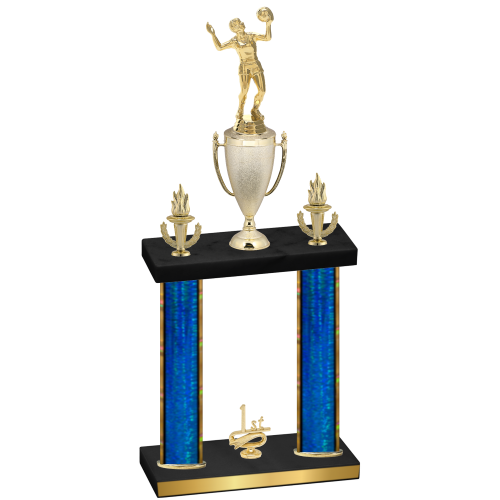 Double Blue Glacier First Place Volleyball Trophy