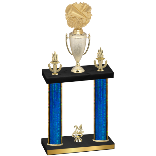 Double Blue Glacier Year Cheerleading Trophy