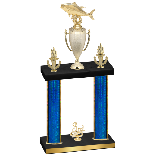 Double Blue Glacier Third Place Fishing Trophy